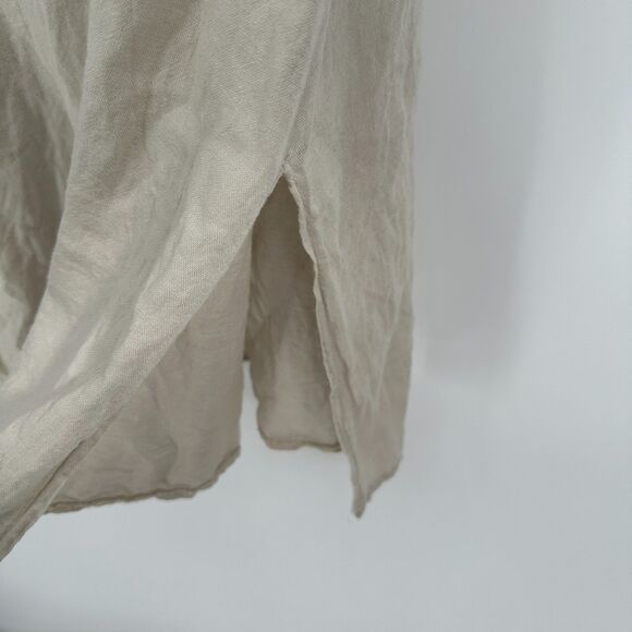 I Love Linen Womens 100% Italian Linen Dress Size S/M Lagenlook Oversized Beachy - Picture 6 of 9